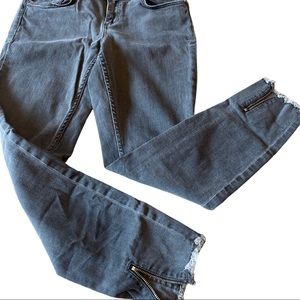 Black ASOS ankle zipper Jeans